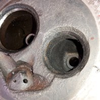 Cilinderkop, rand uitlaatklep geslepen